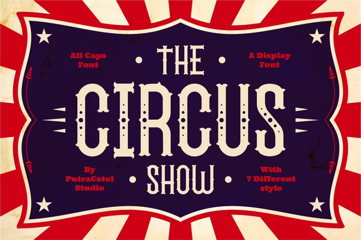 The Circus Show Font sample