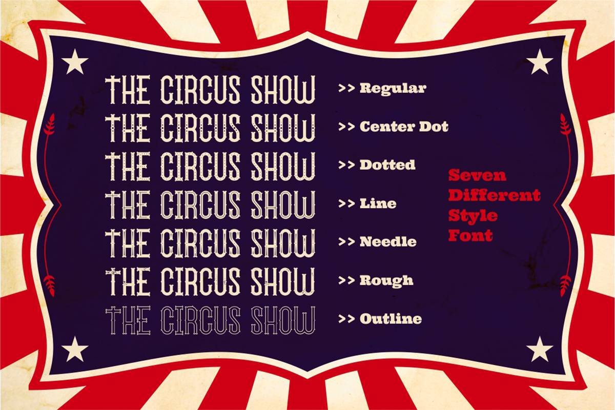 The Circus Show Font sample