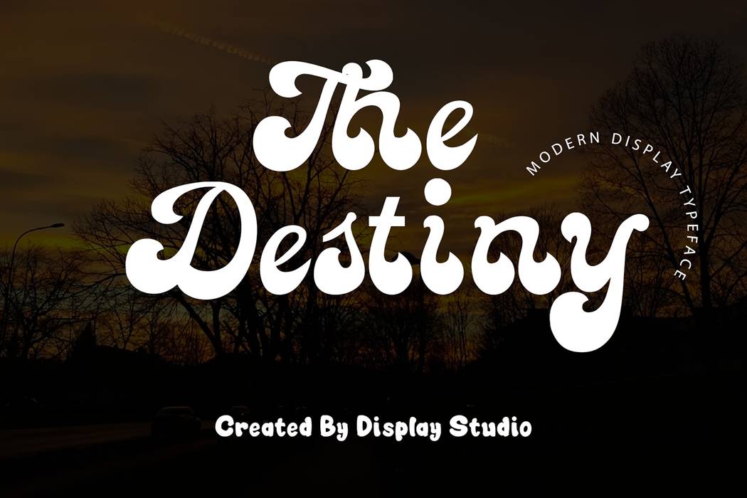 The Destiny Font sample