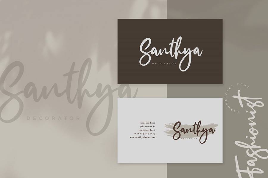 The Fashionist Script Font sample