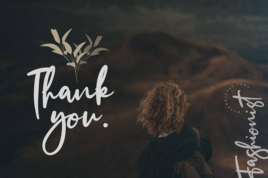 The Fashionist Script Font sample