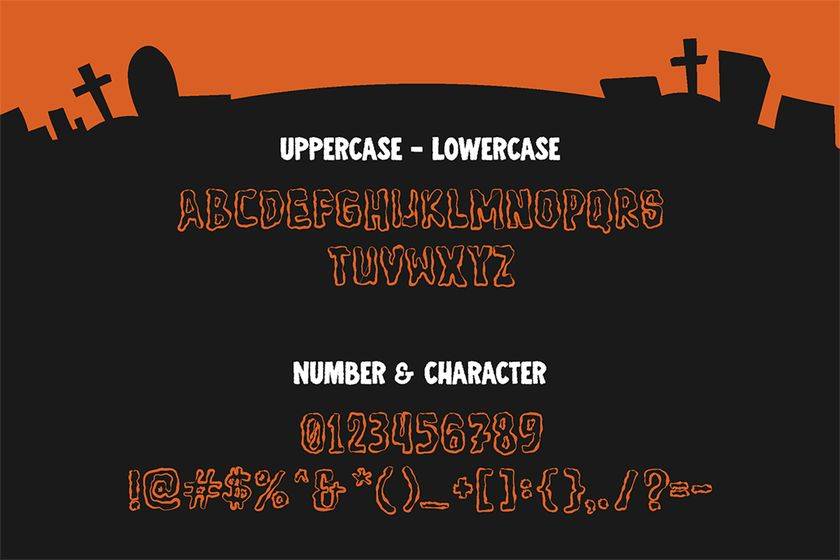 The Flesh Font sample