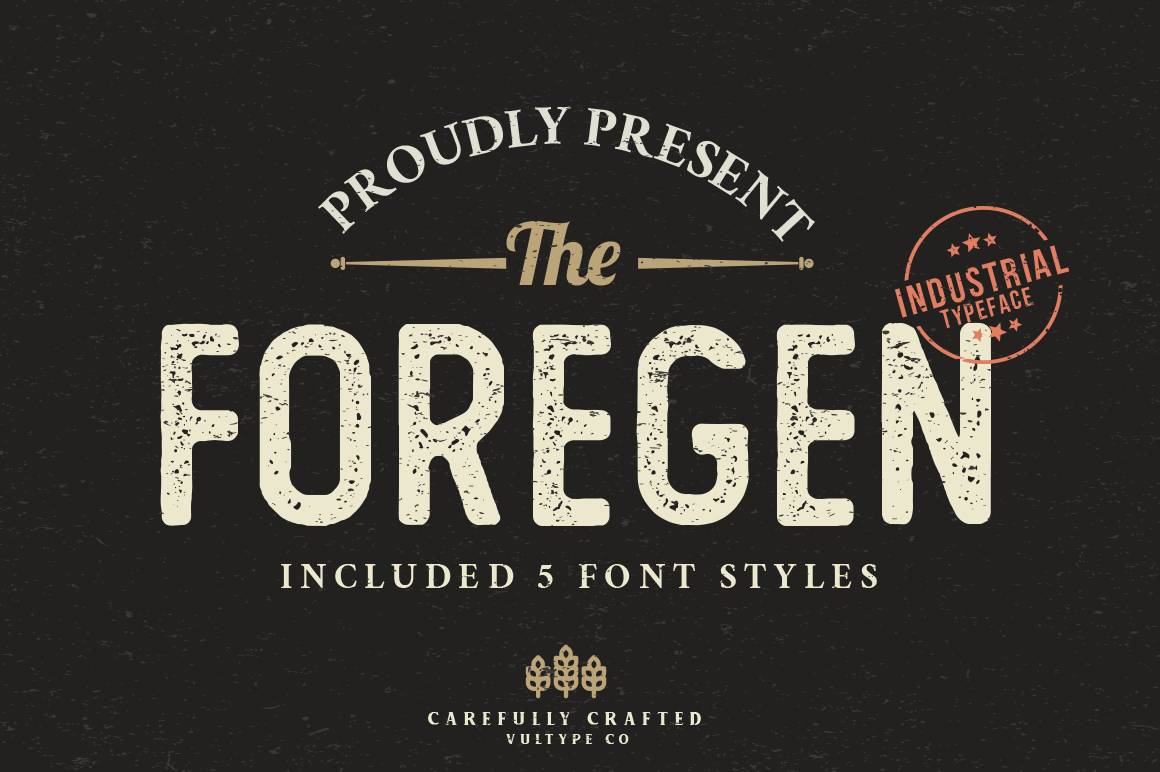 The Foregen Vintage Font sample