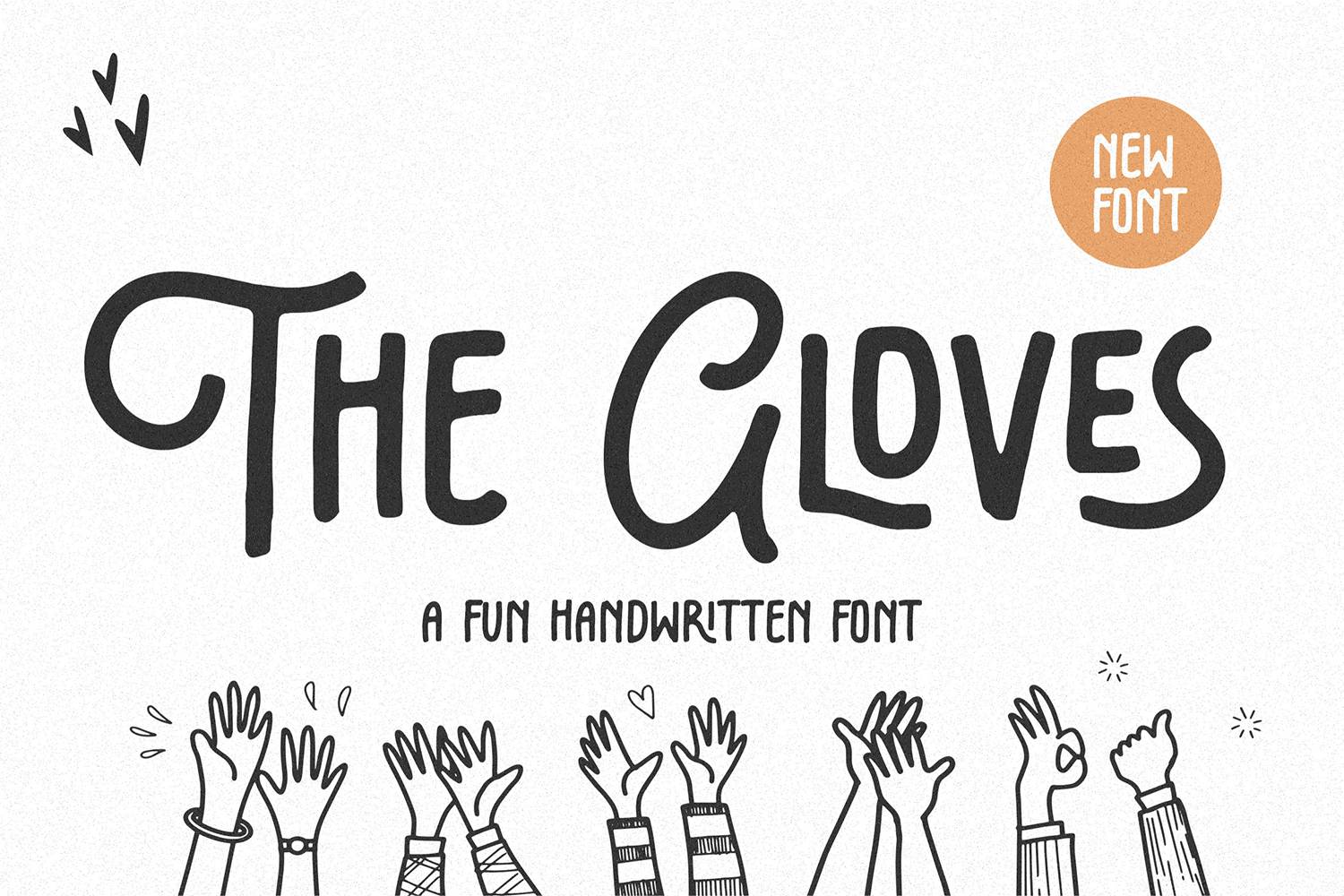 The Gloves Font sample