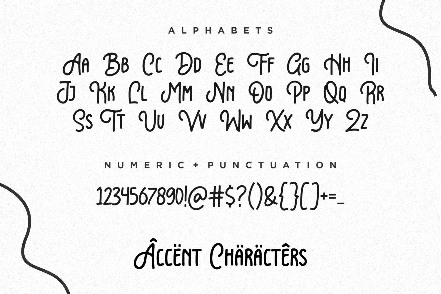 The Gloves Font sample