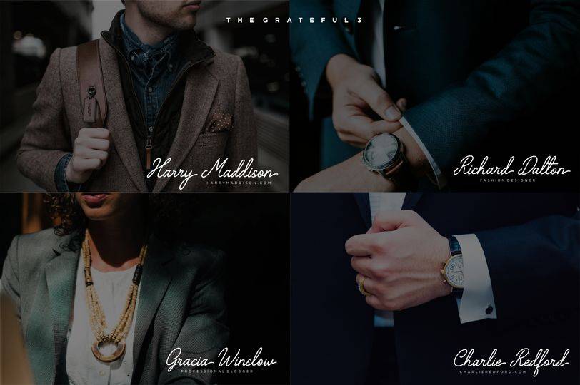 The Grateful Font sample