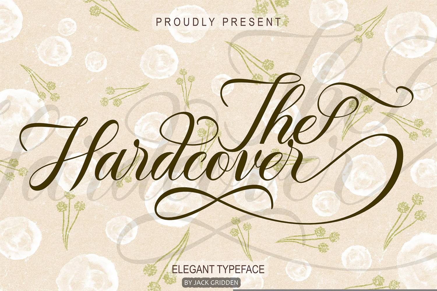 The Hardcover Font sample