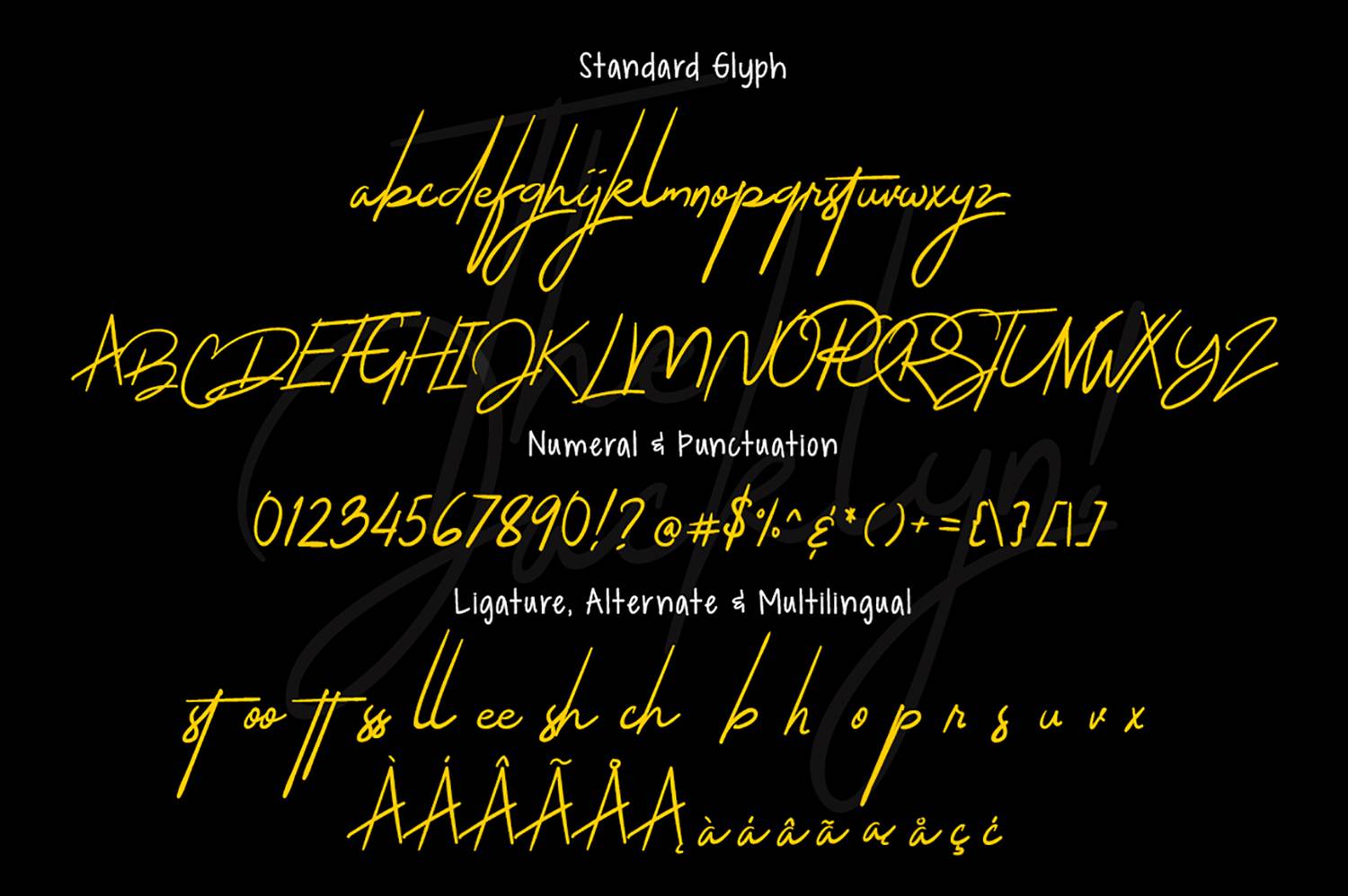 The Jacklyn Signature Font sample