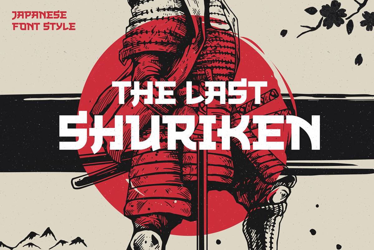 The Last Shuriken Font sample