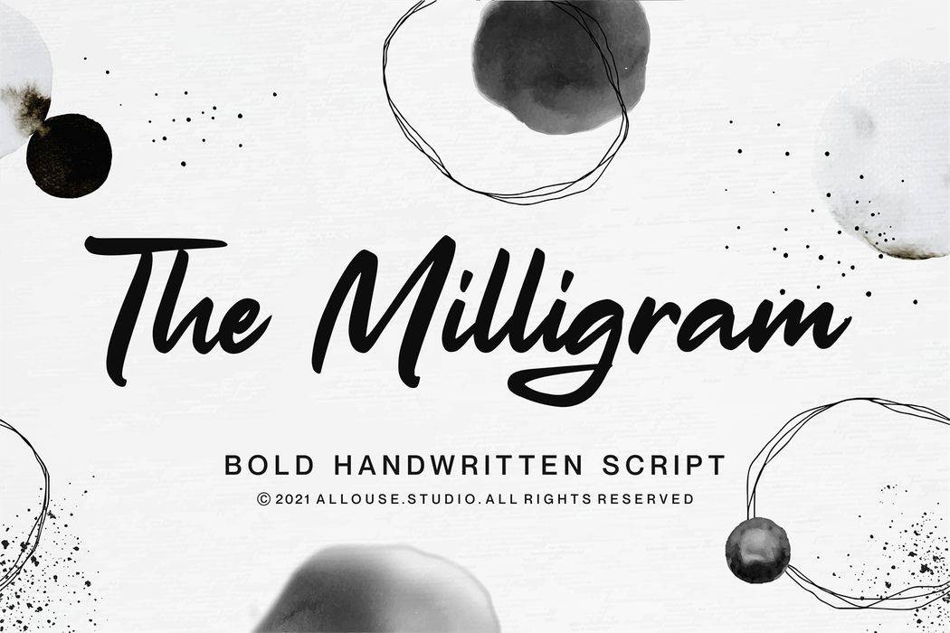The Milligram Font sample