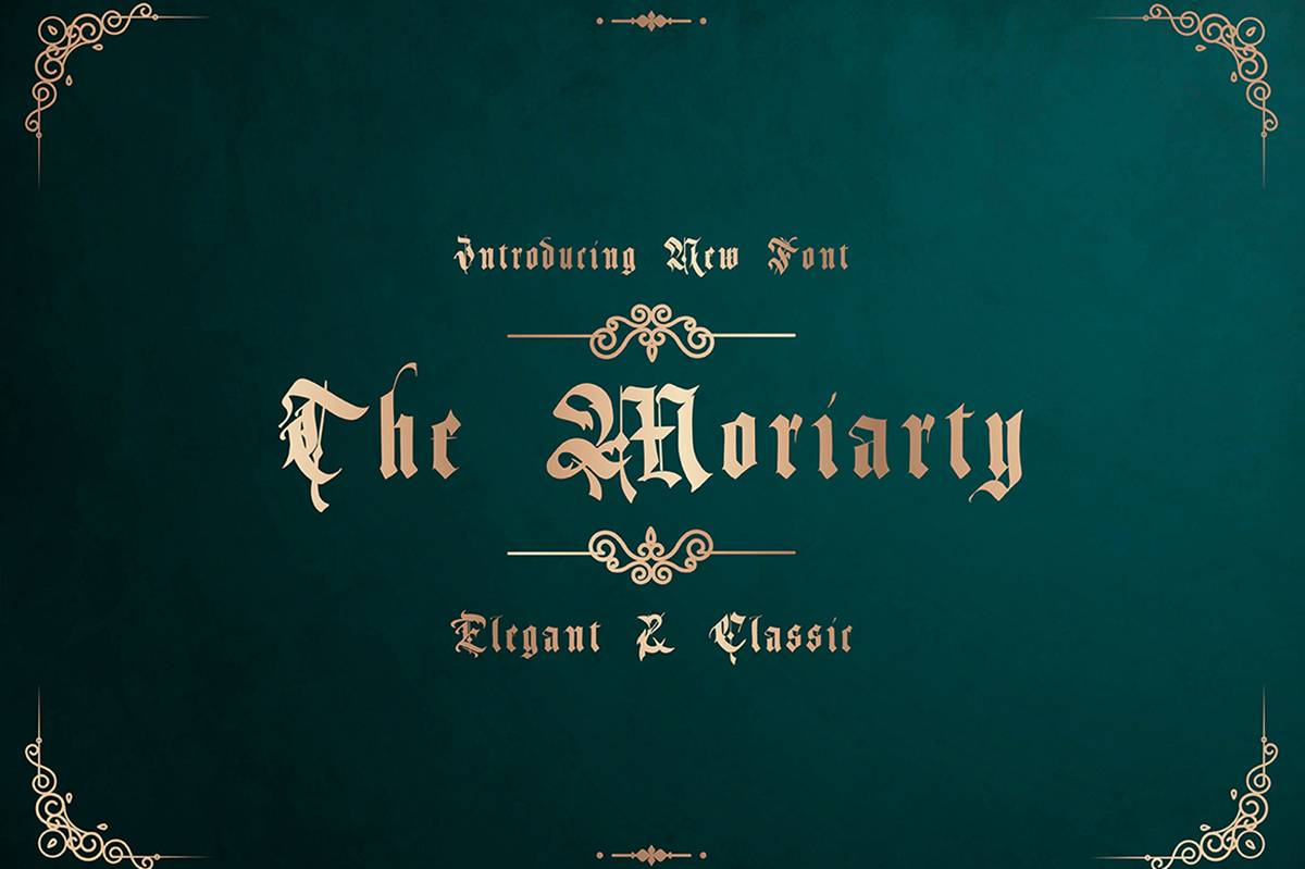 The Moriarty Font sample