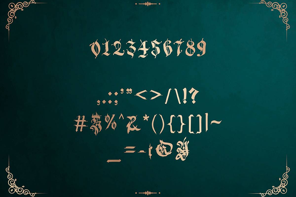 The Moriarty Font sample