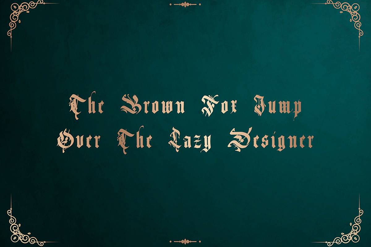 The Moriarty Font sample