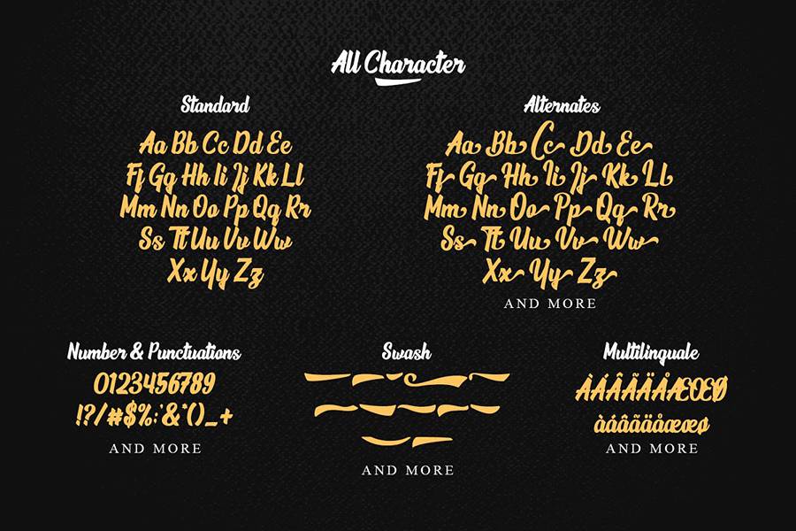 The Phamelo Bold Script sample