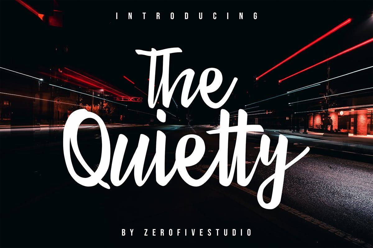The Quietty Script Font sample