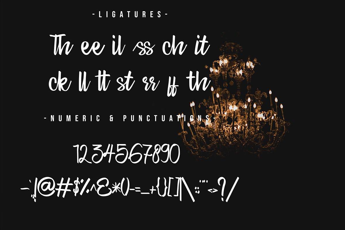 The Quietty Script Font sample