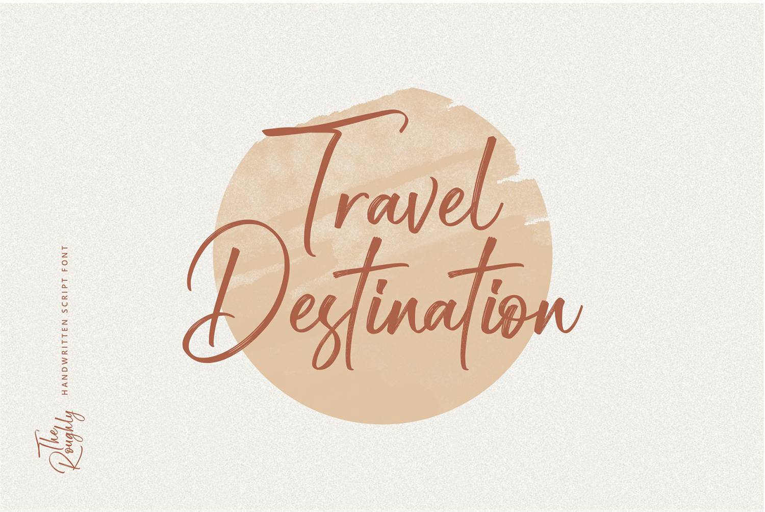 The Roughly Script Font sample