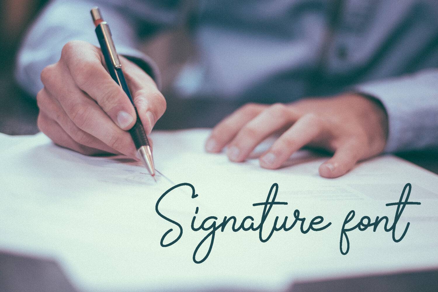 The Signate Font sample