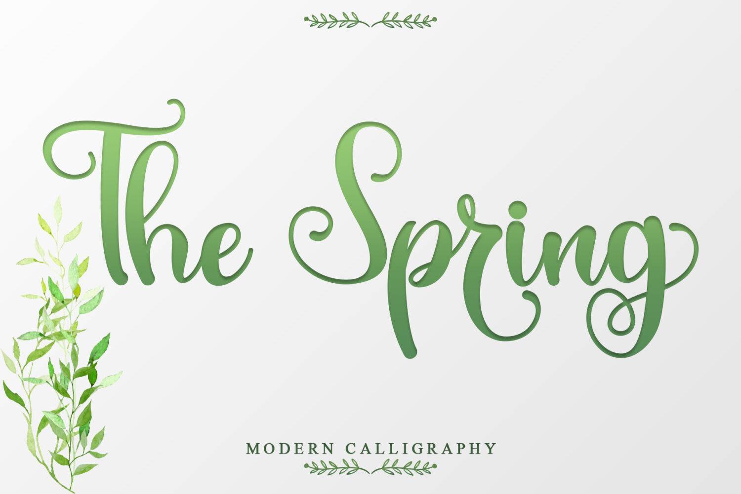 The Spring Font sample