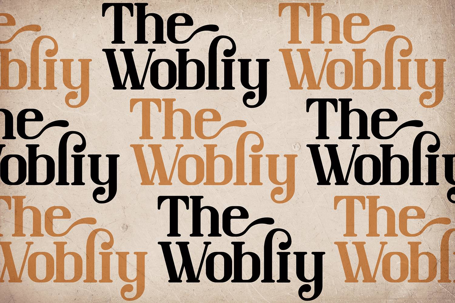 The Wobliy Font sample