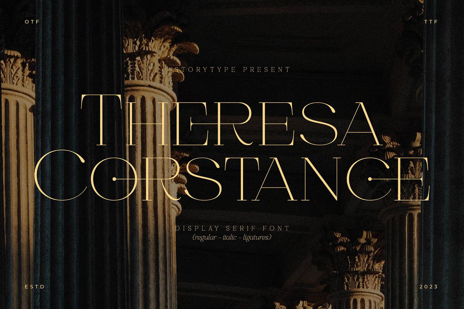 Theresa Corstance Font sample
