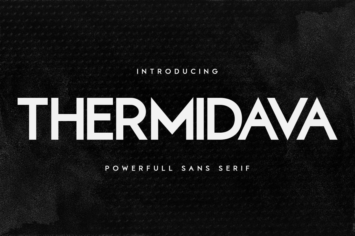 Thermindava Font sample