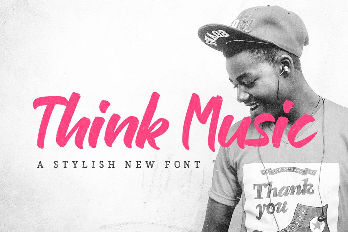 Think Music Script Font sample