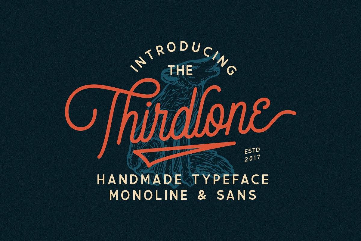 Thirdlone Font sample