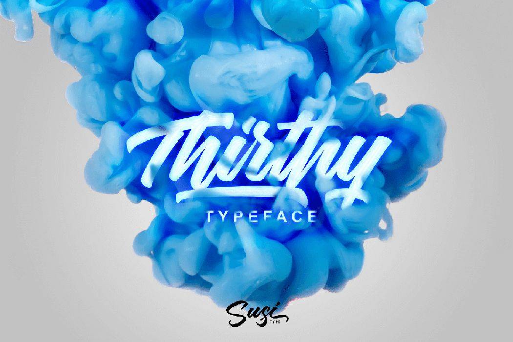 Thirthy Font sample