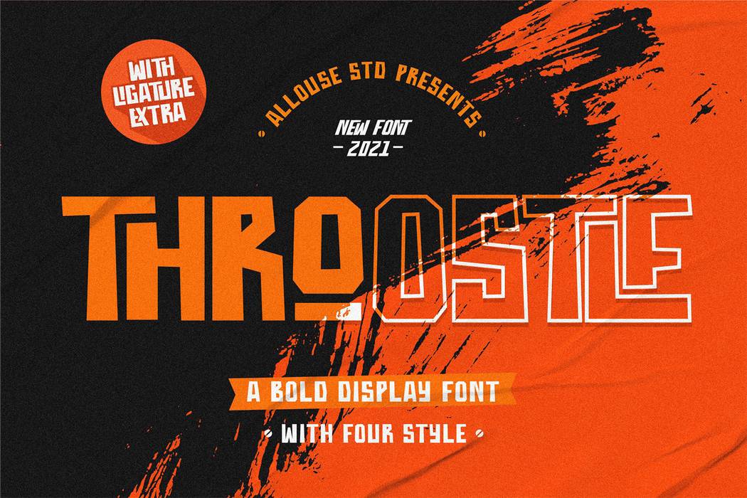Throostle Font sample