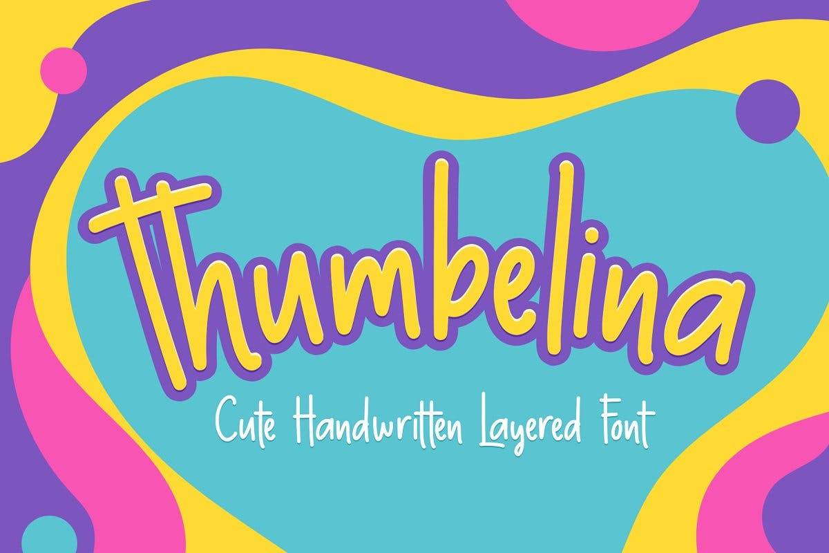 Thumbelina Handwritten Font sample