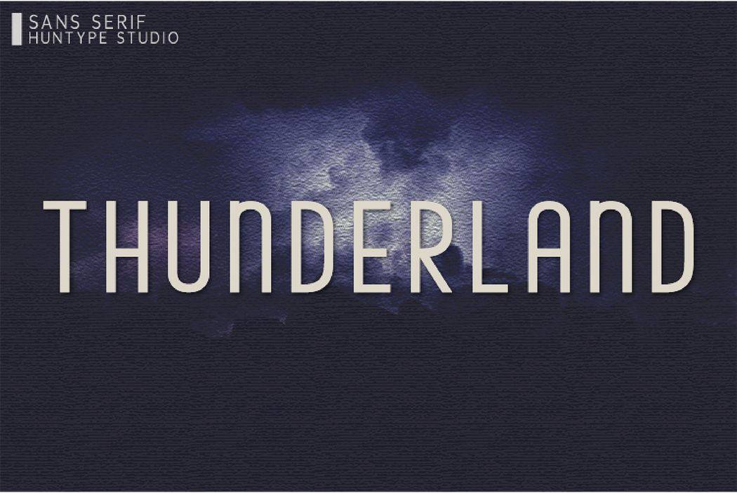 Thunderland Font sample