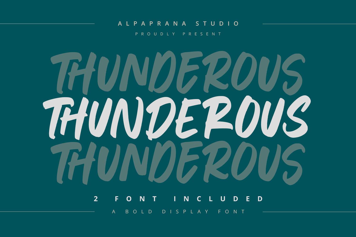 Thunderous Font sample