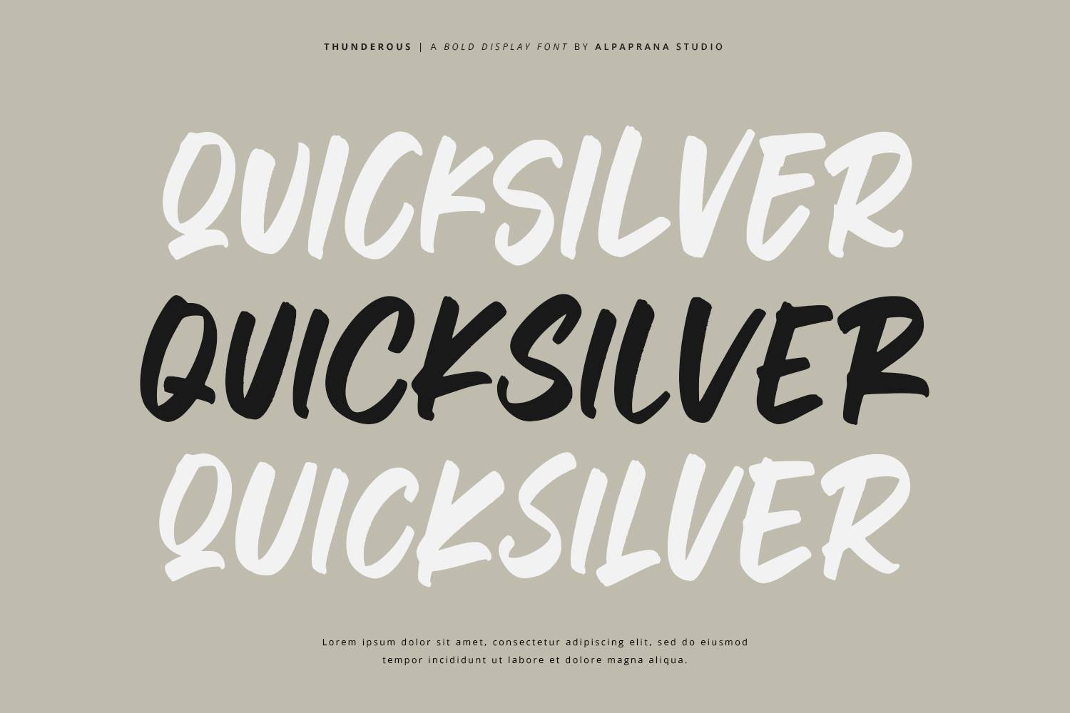Thunderous Font sample