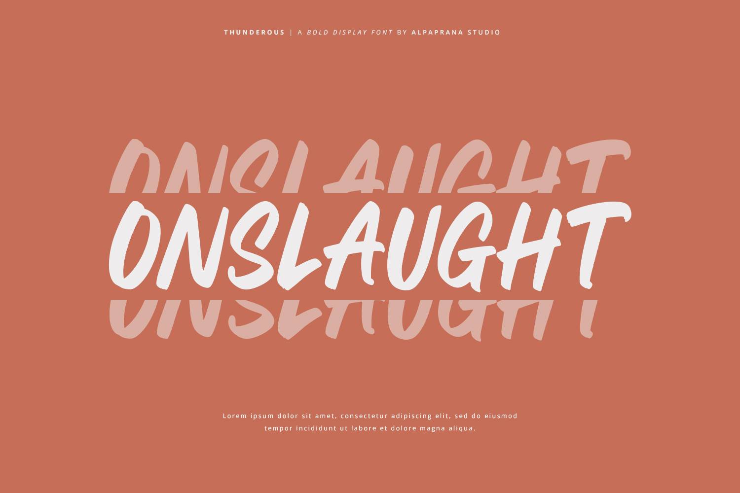 Thunderous Font sample