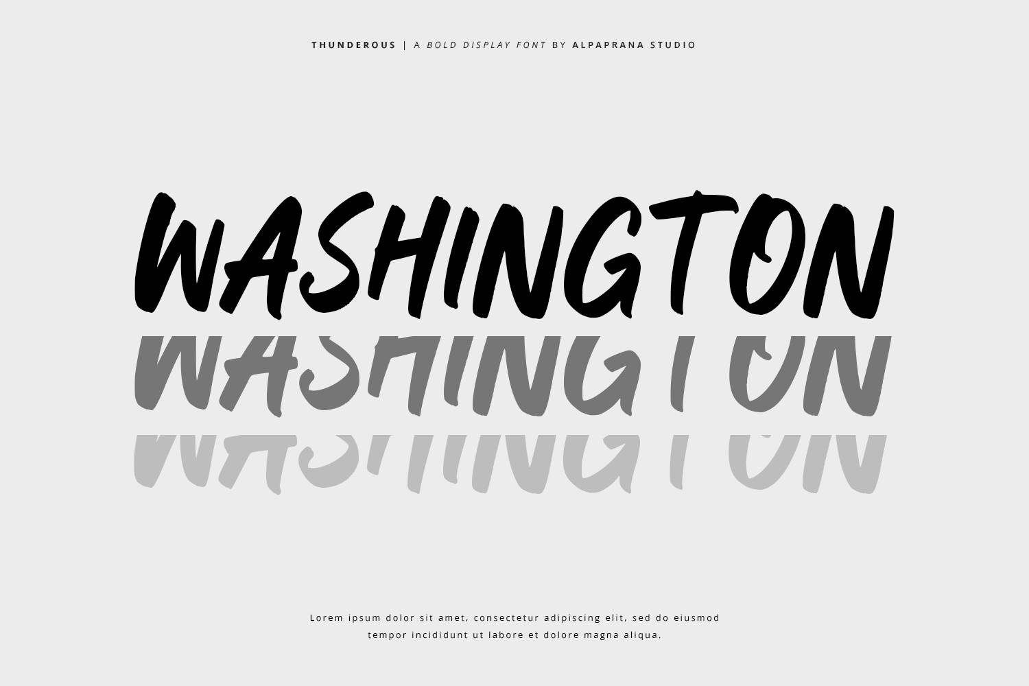 Thunderous Font sample