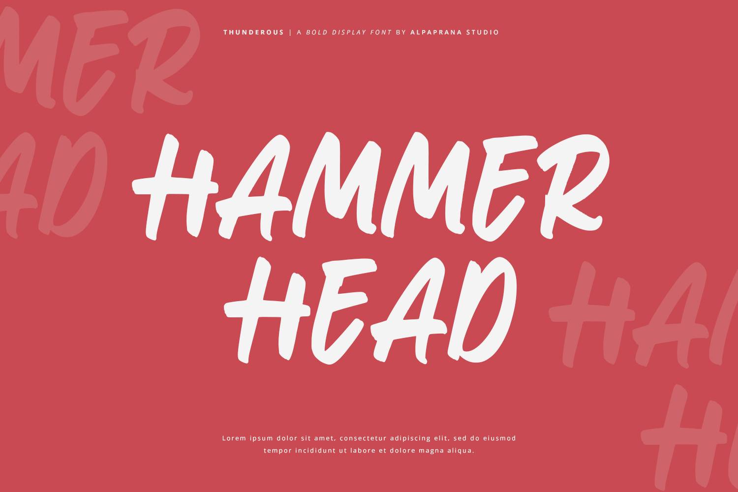 Thunderous Font sample