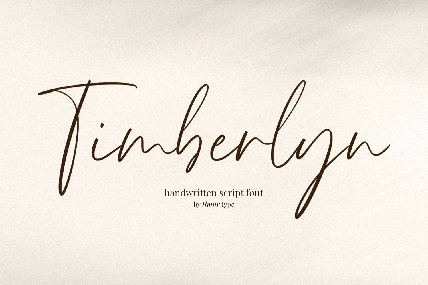 Timberlyn Font sample
