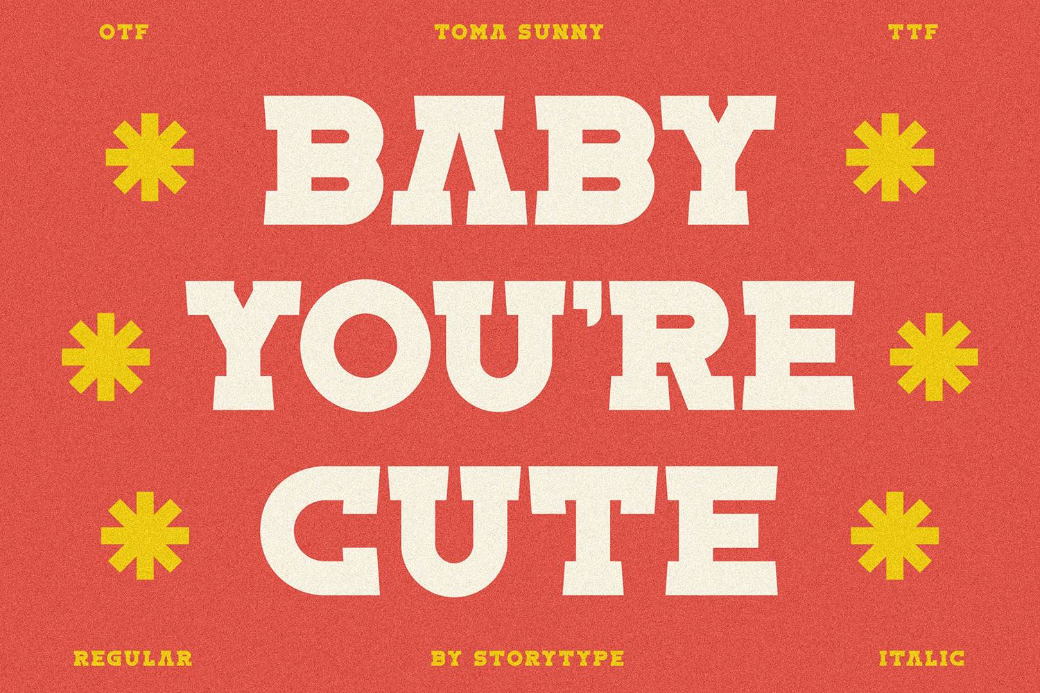 Toma Sunny Font sample