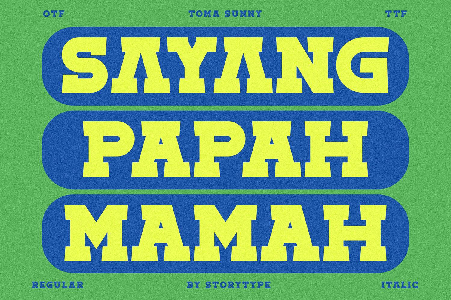 Toma Sunny Font sample