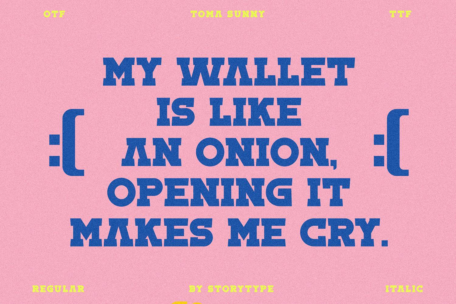 Toma Sunny Font sample