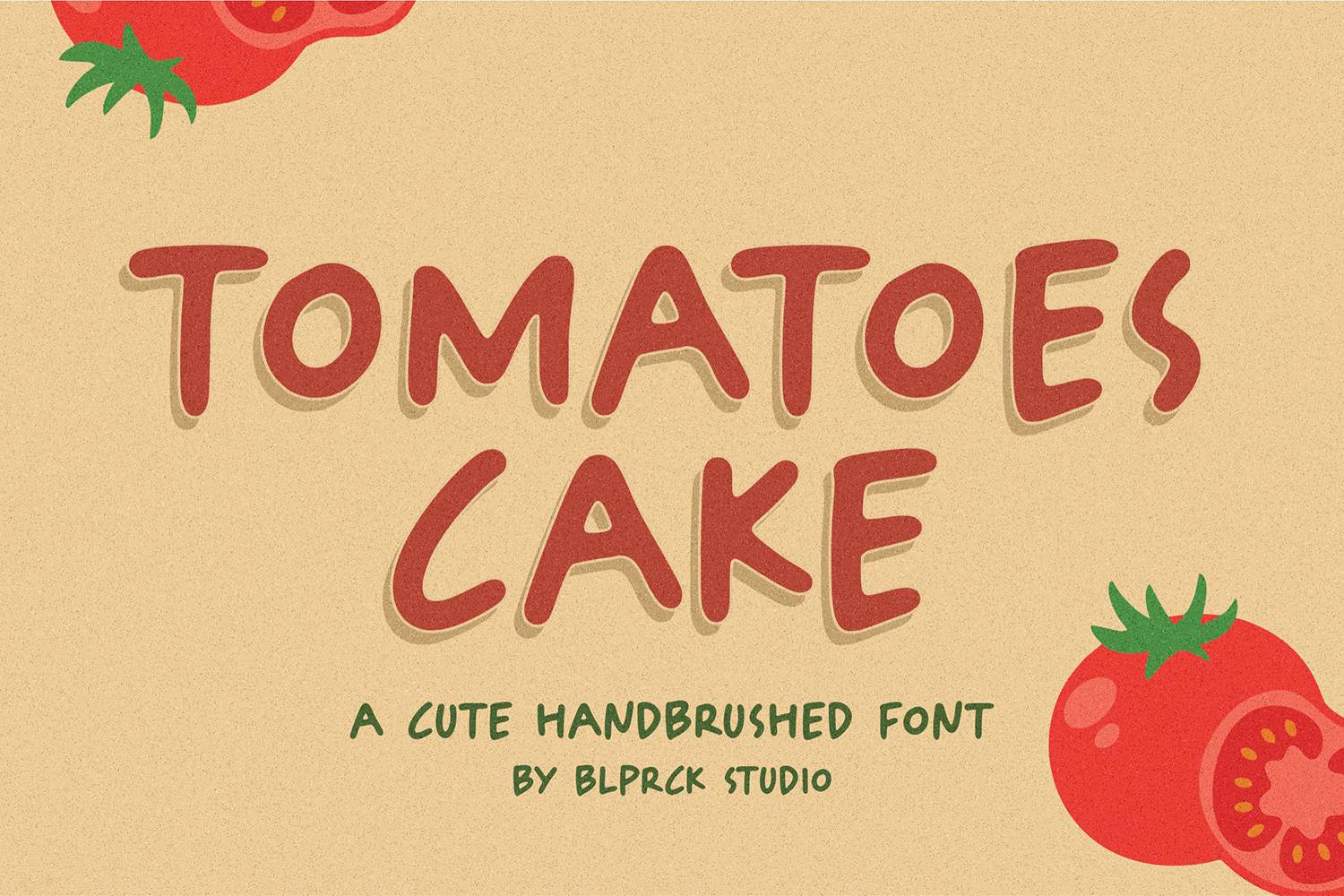 Tomatoes Cake Font sample