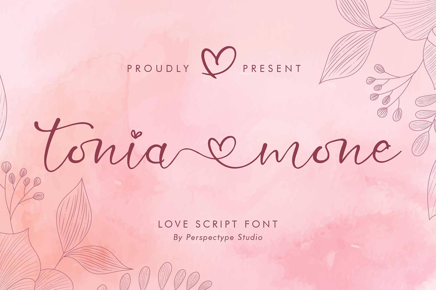Tonia Mone Font sample