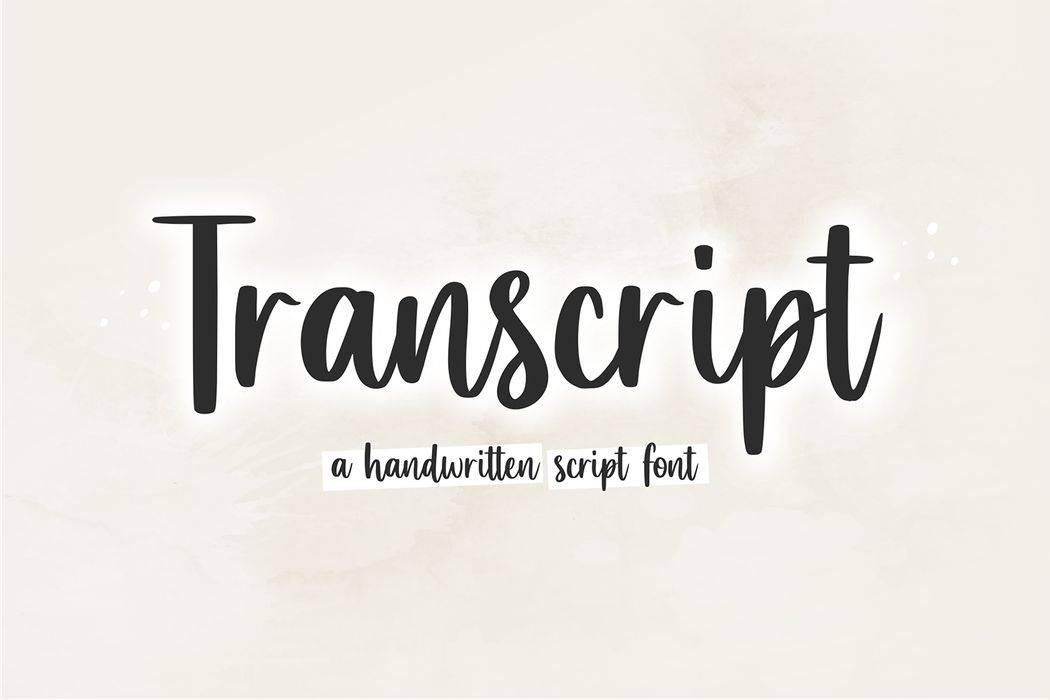 Transcript Font sample