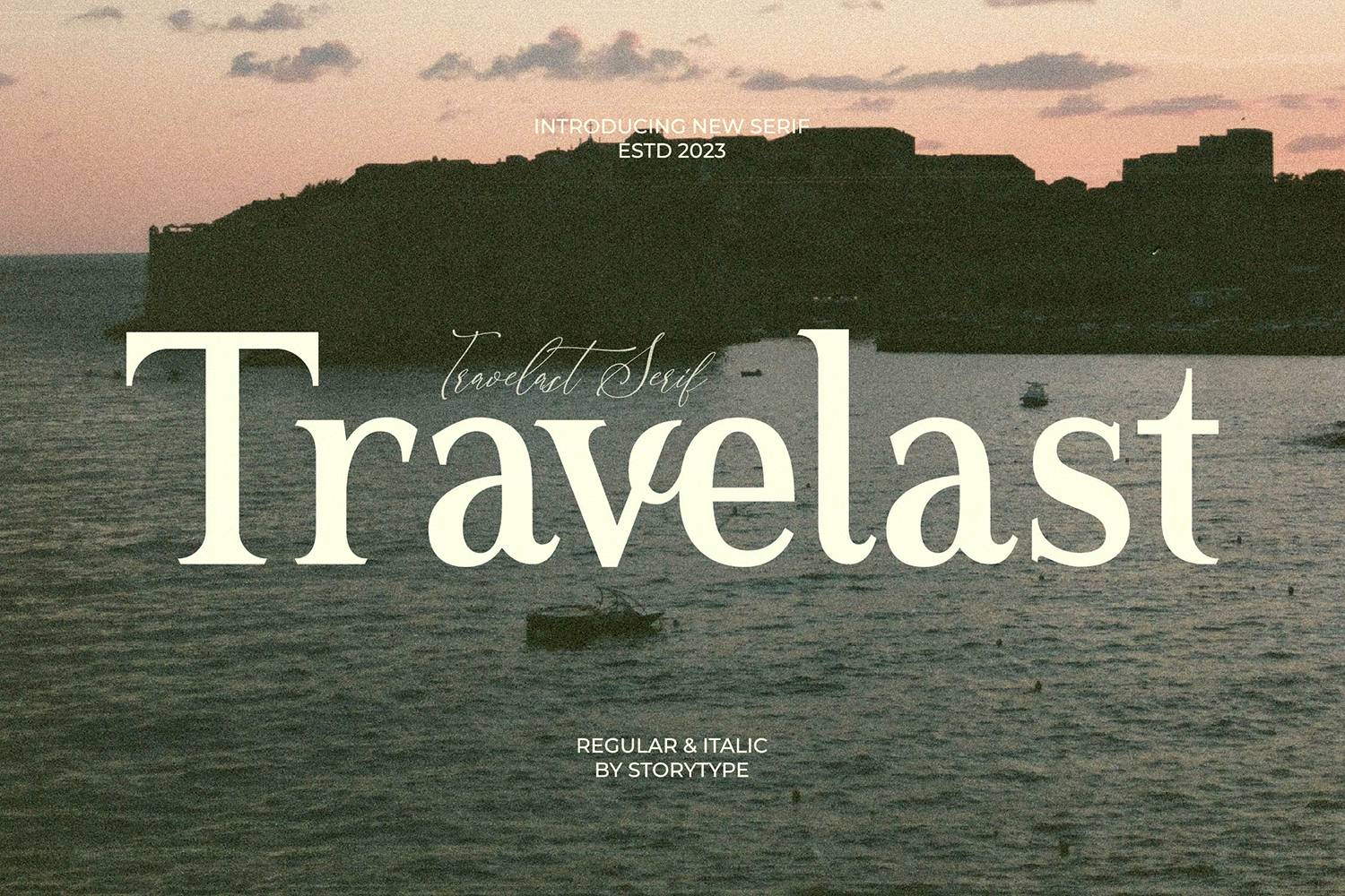 Travelast Font sample