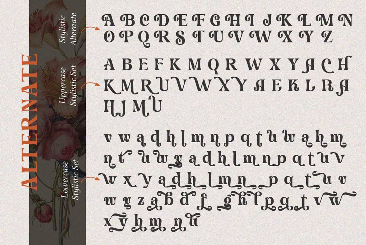 Trinstam Font sample