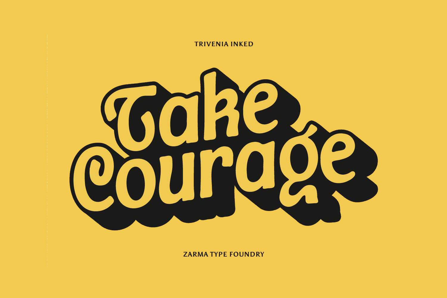 Trivenia Font sample