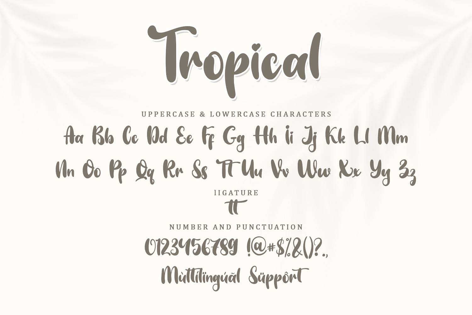 Tropical Font sample