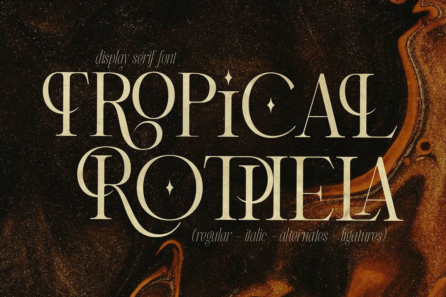 Tropical Rothela Font sample