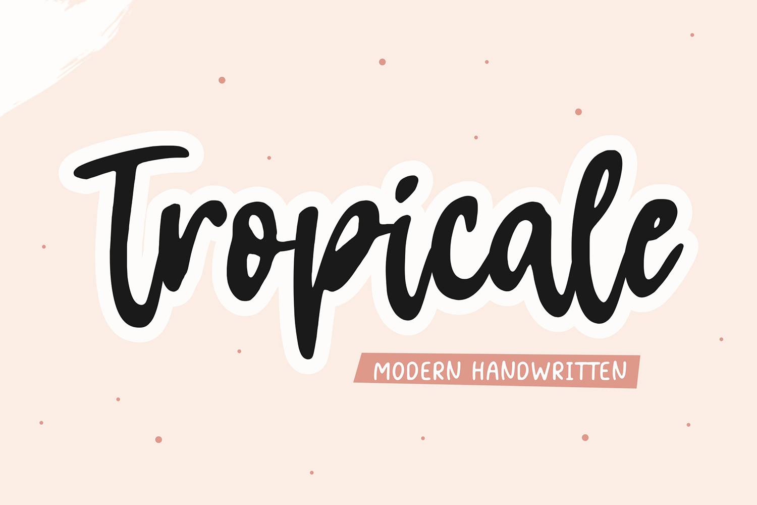 Tropicale Font sample
